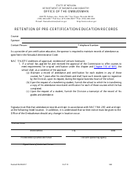 Form 642 Cam Pre-certification Education for Classroom Offerings Application - Nevada, Page 8