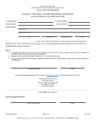 Document preview: Form 534 Request for Rural Exemption From Continuing Education by Live Instruction - Nevada