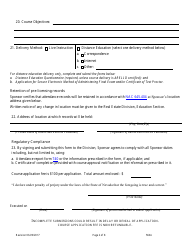 Form 560A Real Estate Broker Management Pre-licensing Education Course Application - Nevada, Page 2