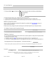 Form 560B Real Estate Business Broker Permit Pre-licensing Application for Classroom Offerings and Distance Education - Nevada, Page 2