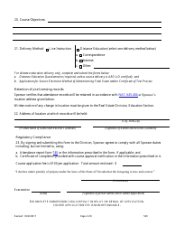 Form 560 Real Estate Sales Pre-licensing Application for Classroom Offerings and Distance Education - Nevada, Page 2