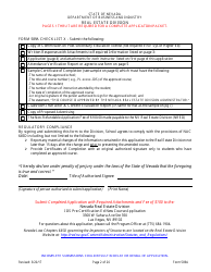 Form 589A Inspectors of Structures Pre-certification Education New Course Application - Nevada, Page 2