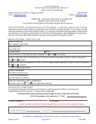 Form 589A Inspectors of Structures Pre-certification Education New Course Application - Nevada, Page 4
