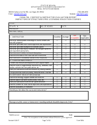Form 589A Inspectors of Structures Pre-certification Education New Course Application - Nevada, Page 7