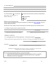 Form 527 Timeshare Pre-licensing Education Course Application - Nevada, Page 2