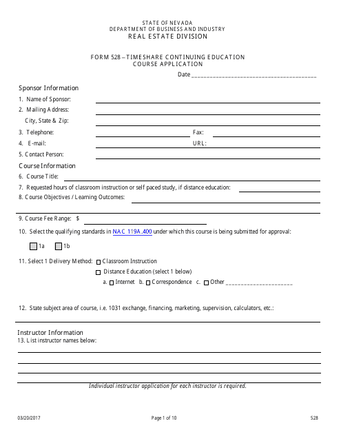Form 528  Printable Pdf