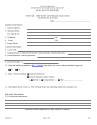 Form 528 Timeshare Continuing Education Course Application - Nevada