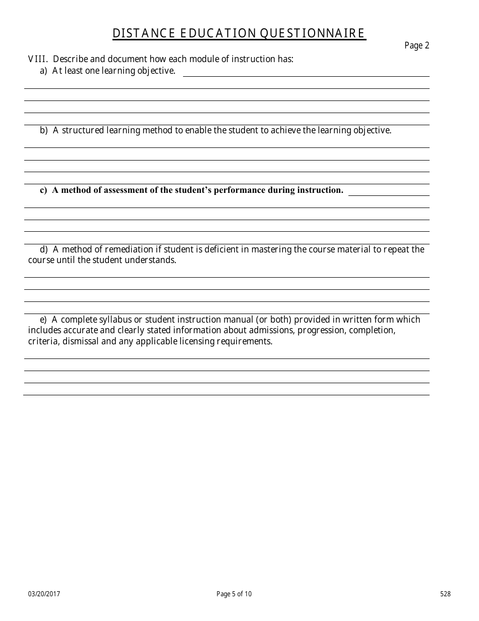 Form 528 Timeshare Continuing Education Course Application - Nevada, Page 5
