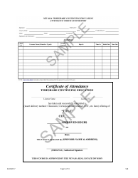 Form 528 Timeshare Continuing Education Course Application - Nevada, Page 9
