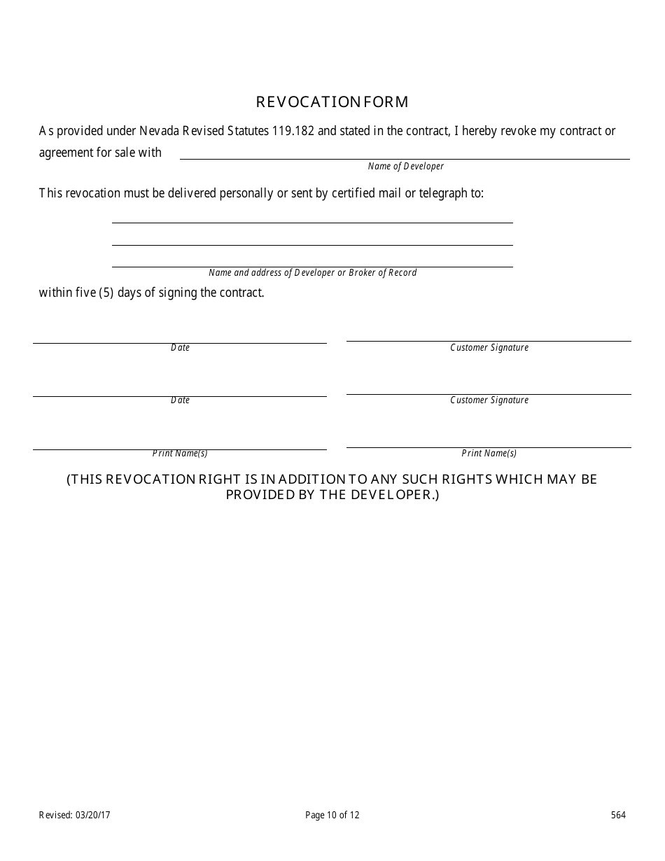 Form 564 Property Report - Nevada, Page 10