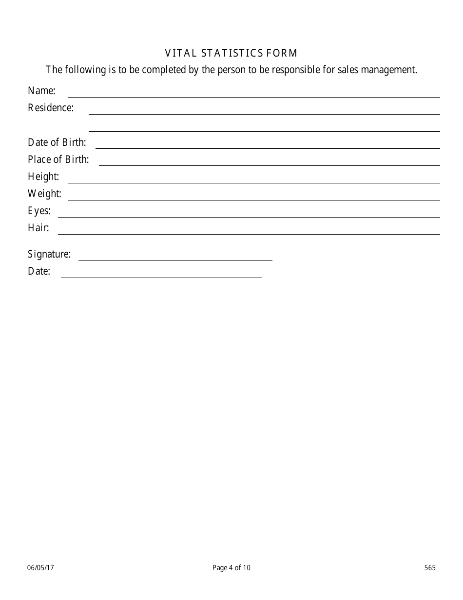 Form 565 Owner-Developer Application - Nevada, Page 4