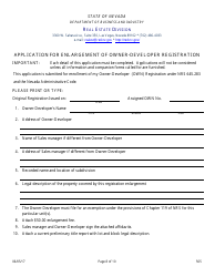 Form 565 Owner-Developer Application - Nevada, Page 8