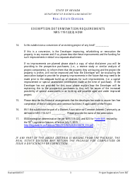 Form 587 Exemption Determination Requirements Nrs 119.122 (3) - Nevada, Page 3