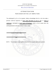 Form 587 Exemption Determination Requirements Nrs 119.122 (3) - Nevada, Page 4