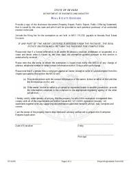 Form 650 Exemption Request Form (Nrs 119) - Nevada, Page 2