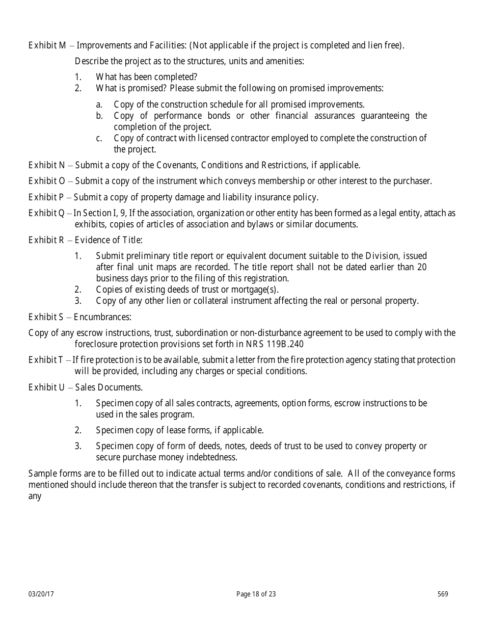 Form 569 Nevada Campground Registration Statement - Nevada, Page 18