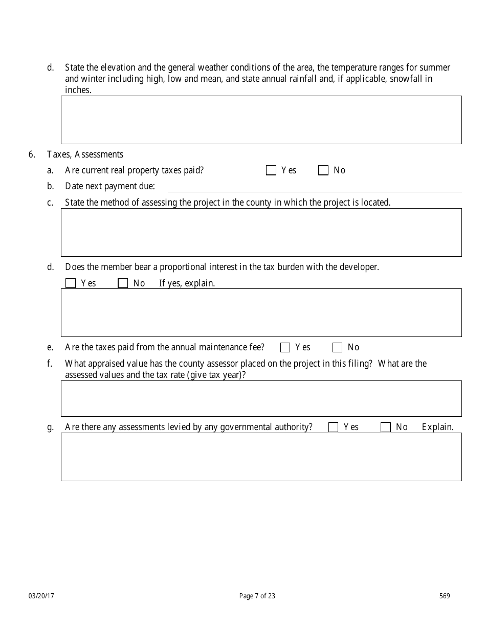 Form 569 Nevada Campground Registration Statement - Nevada, Page 7