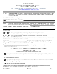 Form 507 Real Estate License Change (For Brokers Only) - Nevada, Page 2