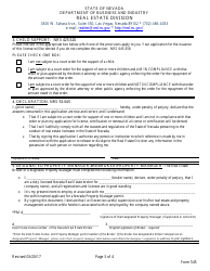 Form 545 Property Management Permit Application - Nevada, Page 3