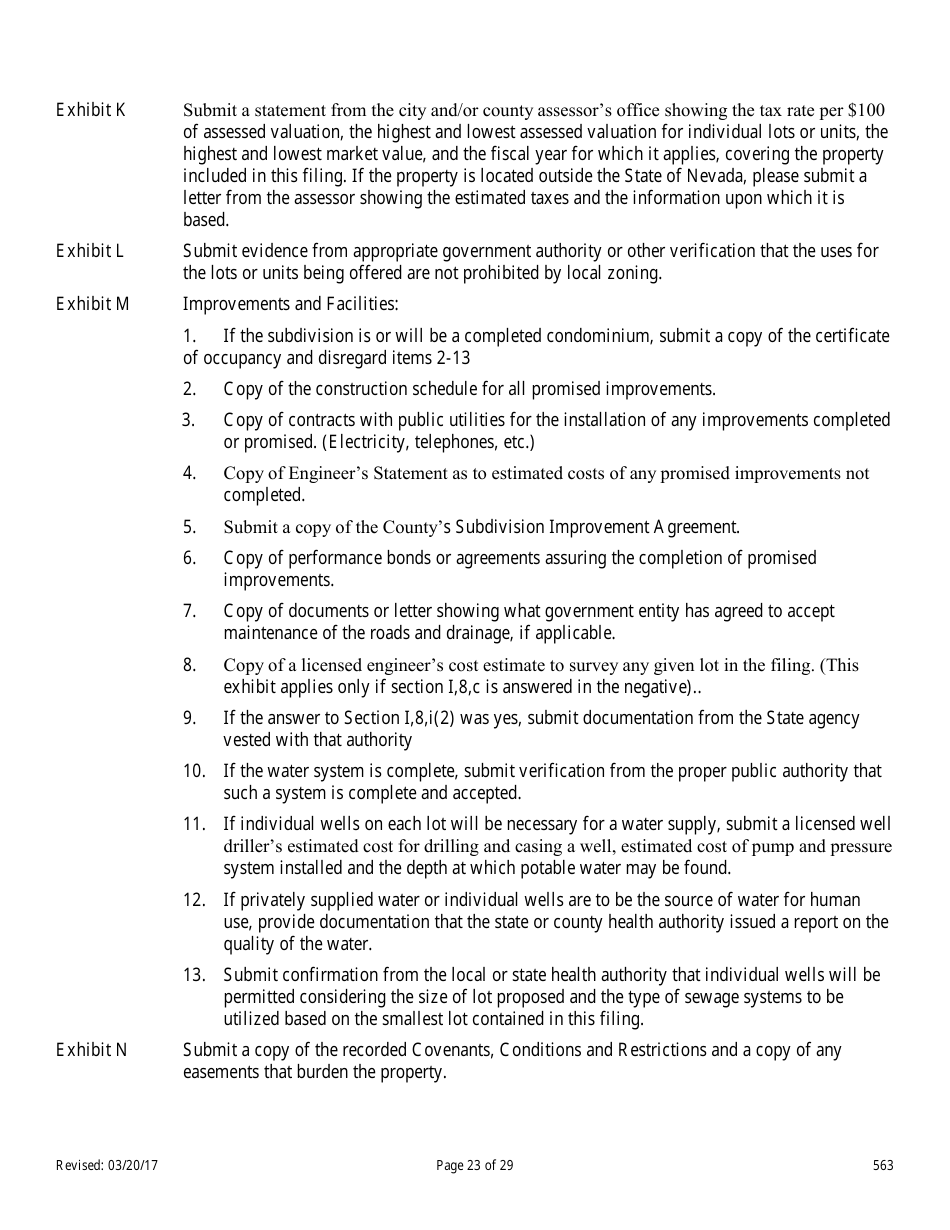 Form 563 Nevada Statement of Record - Nevada, Page 23