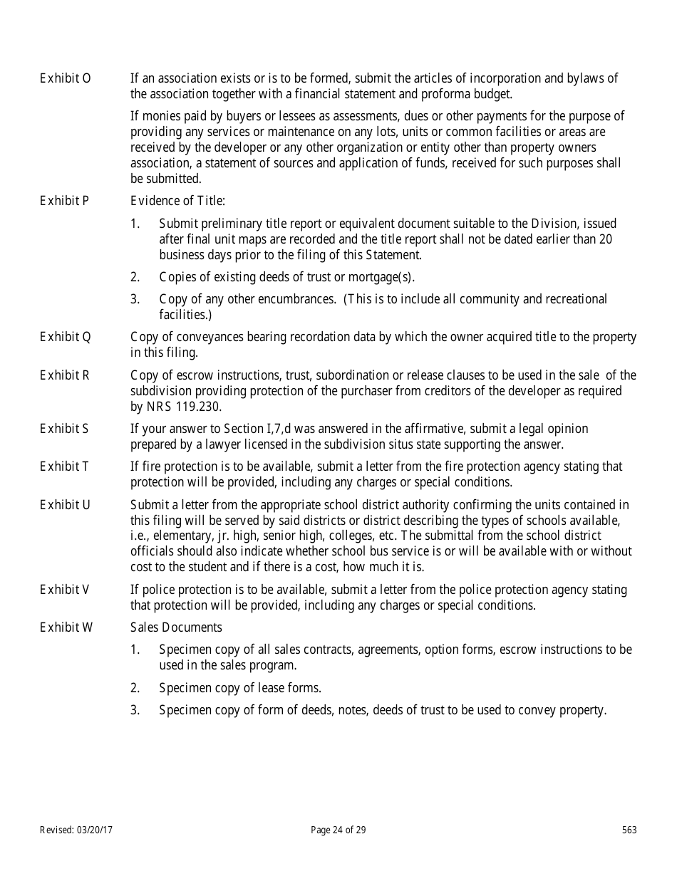 Form 563 Nevada Statement of Record - Nevada, Page 24