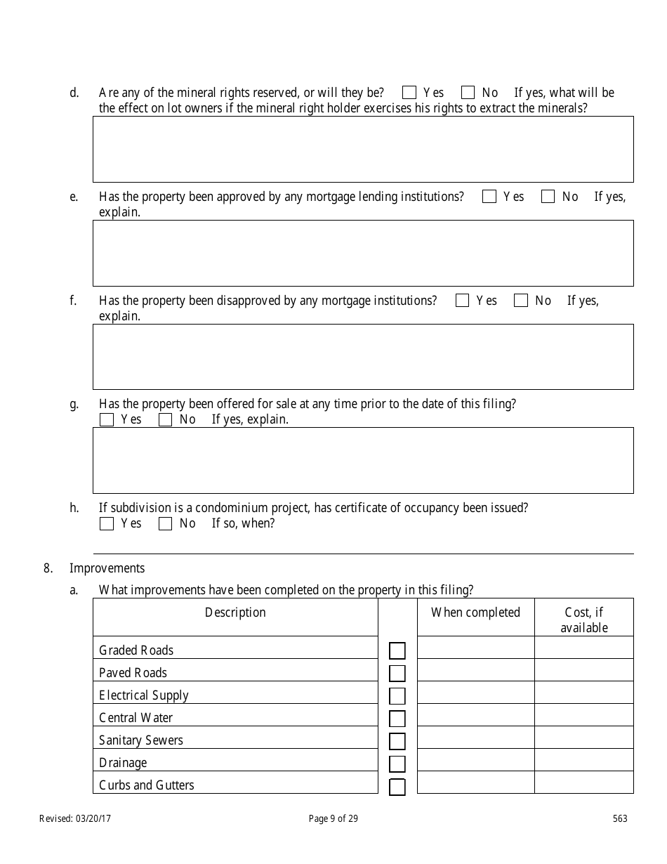 Form 563 Nevada Statement of Record - Nevada, Page 9