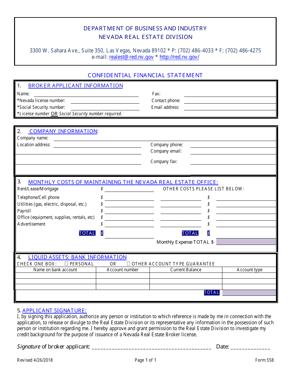 form-558-download-fillable-pdf-or-fill-online-confidential-financial