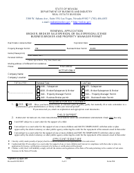 Form 580 Renewal Application - Broker, Broker Salesperson, or Salesperson License Business Broker and Property Manager Permit - Nevada, Page 2