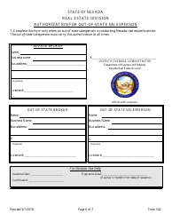 Form 542 Application for Nevada Out-of-State Cooperative Certificate - Nevada, Page 6