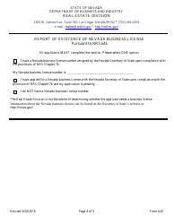 Form 624 Nevada Business Broker Permit Application - Nevada, Page 4