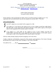 Form 606 Manager Registration Form - Nevada, Page 2