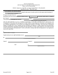 Form 531 Timeshare Registered Representative Original Application - Nevada, Page 2