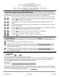Form 531 Timeshare Registered Representative Original Application - Nevada, Page 3