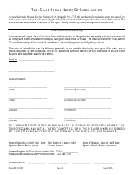 Form 568A Time-Share Resale Disclosure Form - Nevada, Page 4