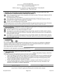 Form 519 Original Timeshare Sales Agent Application - Nevada, Page 4