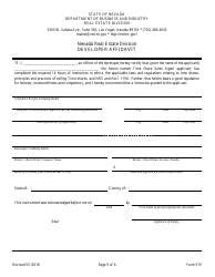 Form 519 Original Timeshare Sales Agent Application - Nevada, Page 5