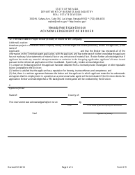 Form 519 Original Timeshare Sales Agent Application - Nevada, Page 6