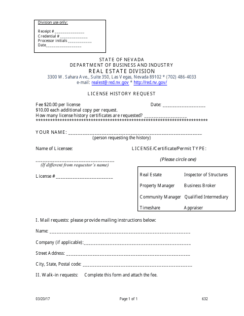 Form 632  Printable Pdf