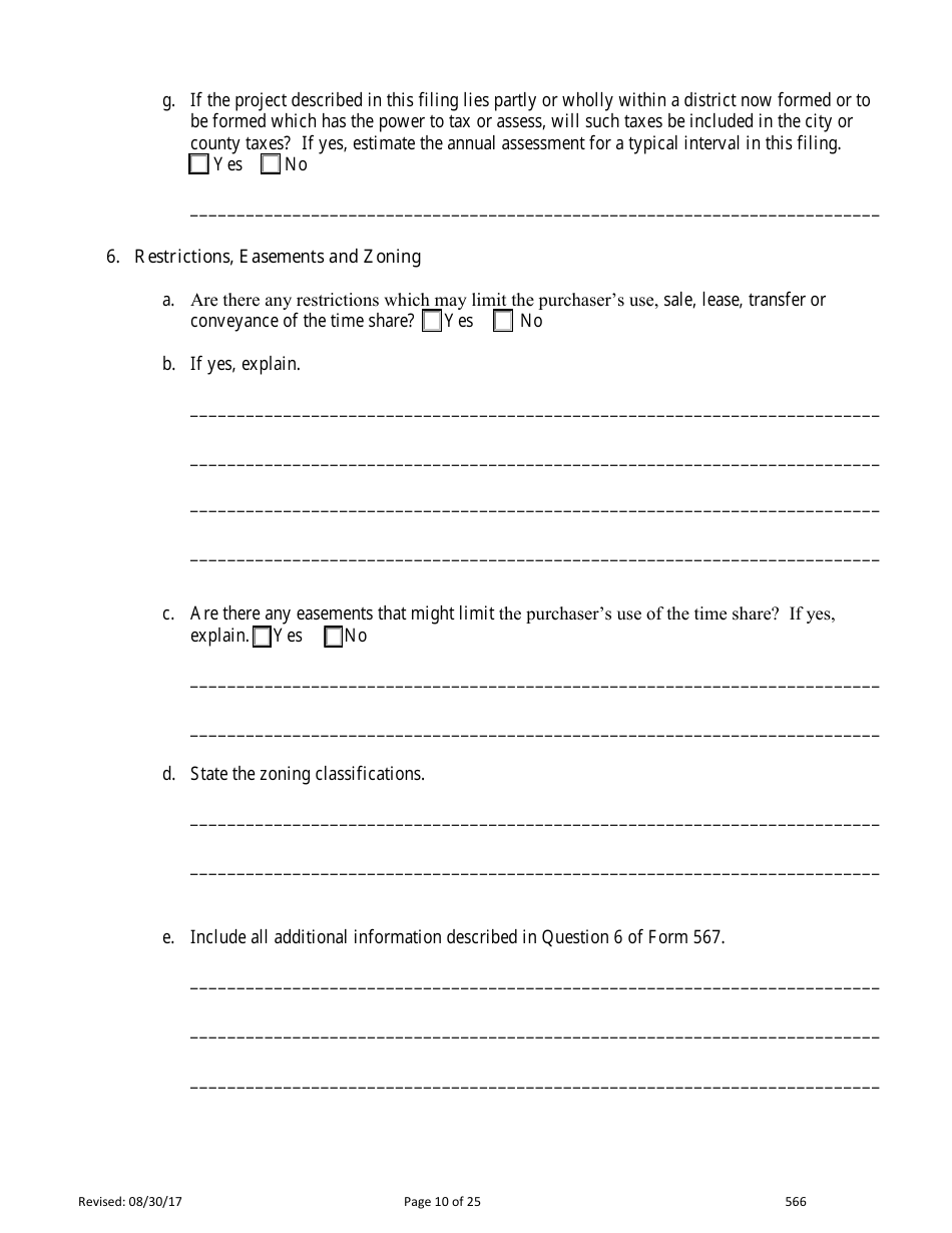 Form 566 Time-Share Statement of Record - Nevada, Page 10