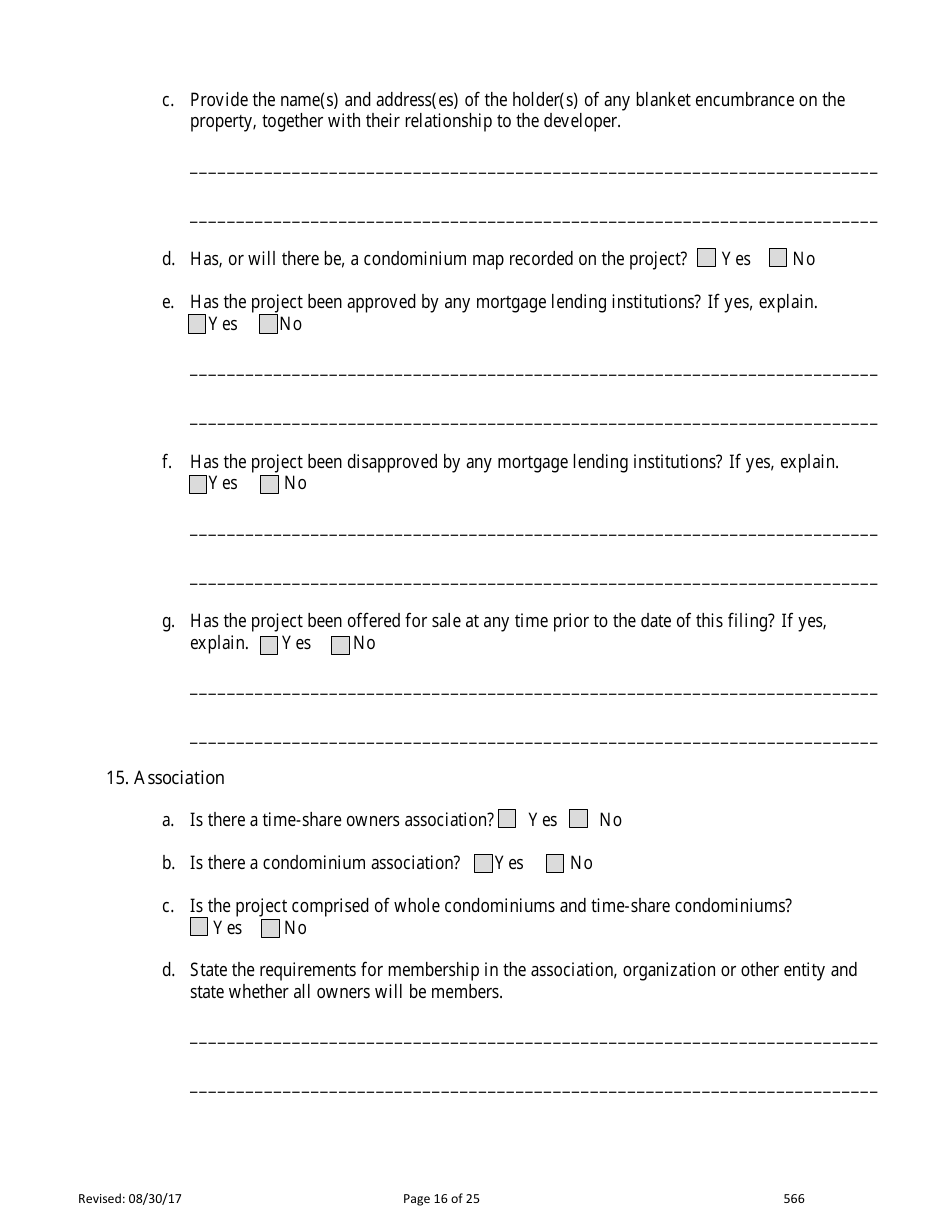 Form 566 Time-Share Statement of Record - Nevada, Page 16