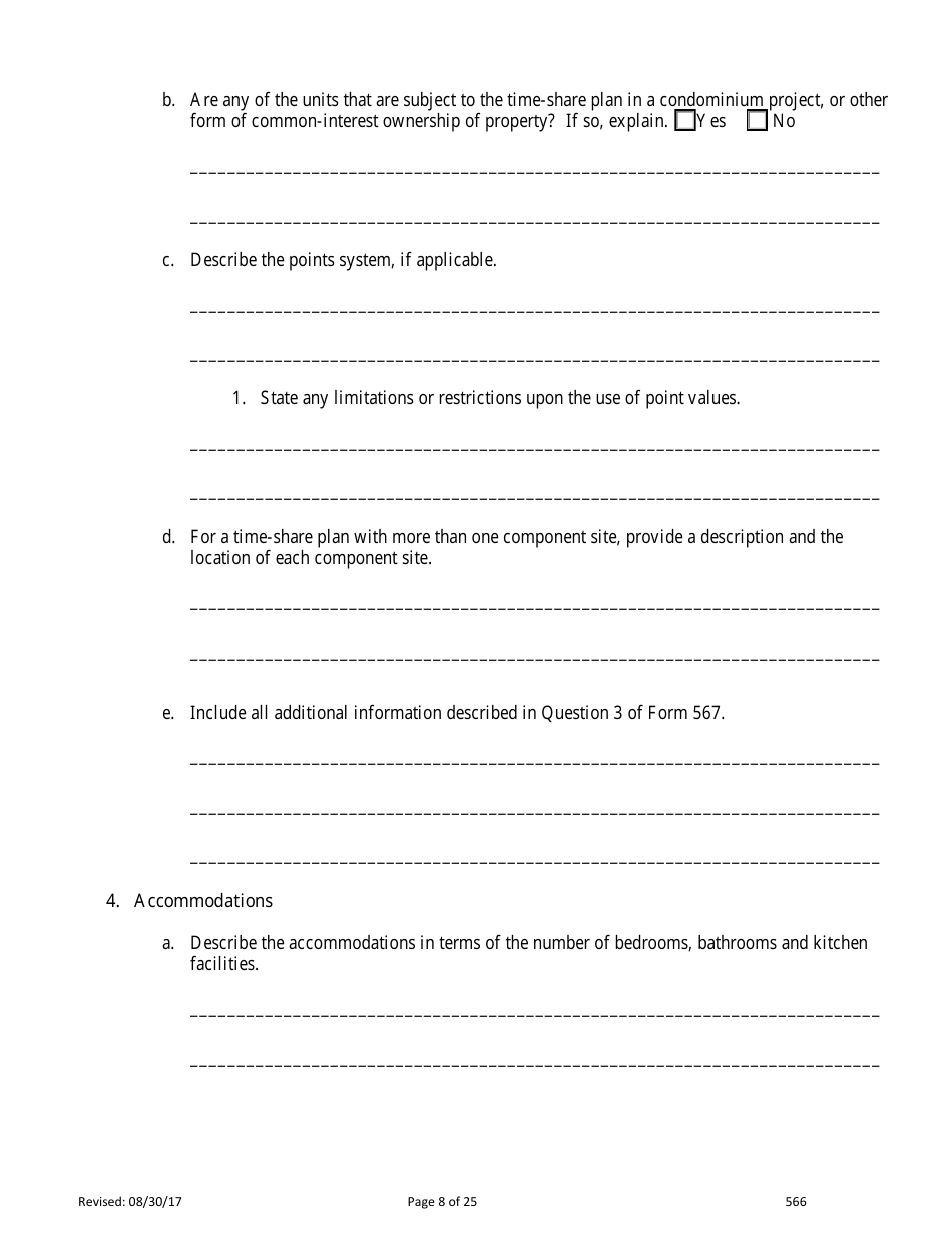 Form 566 Time-Share Statement of Record - Nevada, Page 8