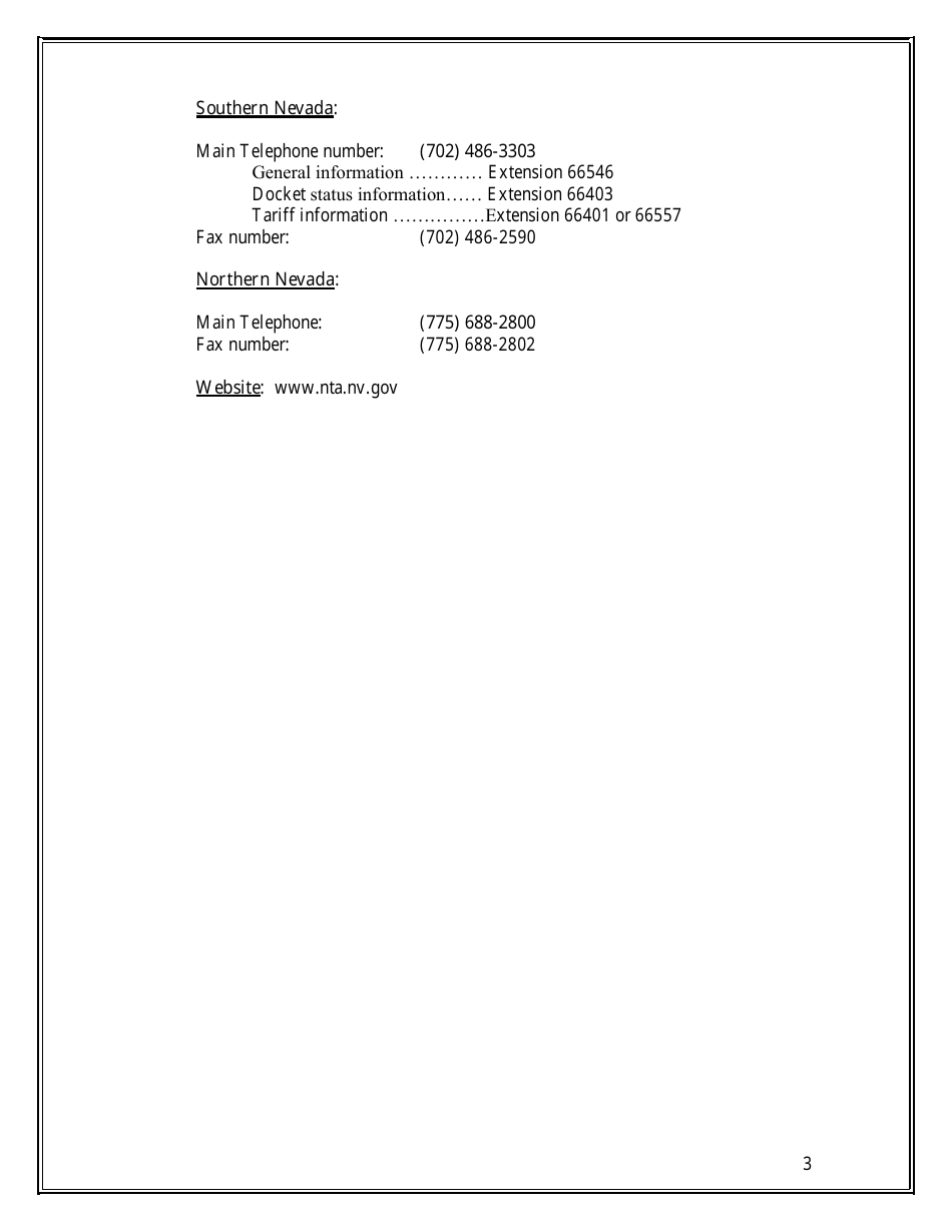 Application for a Permit to Act as an Autonomous Vehicle Network Company (Avnc) - Nevada, Page 3
