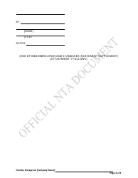 Indemnification and Standards Agreement Supplement Form - Nevada, Page 4