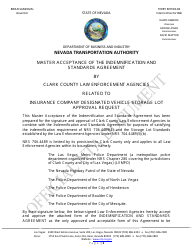 Clark County Law Enforcement Agencies Master Acceptance Form - Nevada