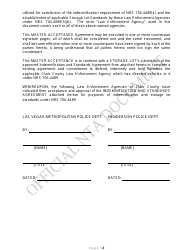Clark County Law Enforcement Agencies Master Acceptance Form - Nevada, Page 2