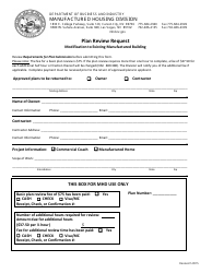 Document preview: Plan Review Request Form - Nevada