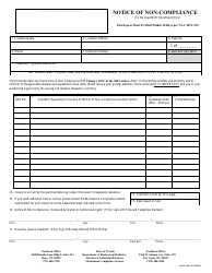 Nevada Notice of Non-compliance Download Printable PDF | Templateroller