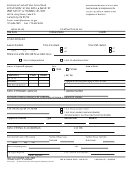 Form MS-08 &quot;Accident/Injury Report Form&quot; - Nevada