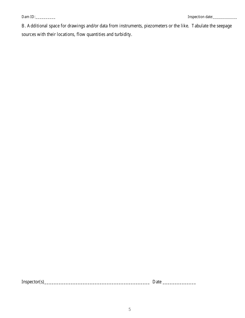 Dam Safety Inspection Observations - Nevada, Page 5