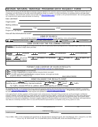 Document preview: Nevada Natural Heritage Program Data Request Form - Nevada